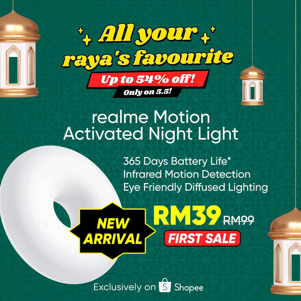 Visual 5.5 Shopee realme Motion Activated Night Light