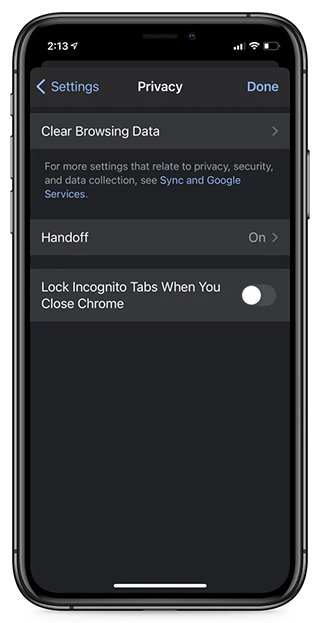 How to Use Face ID to Lock Chrome Incognito Tabs on iOS