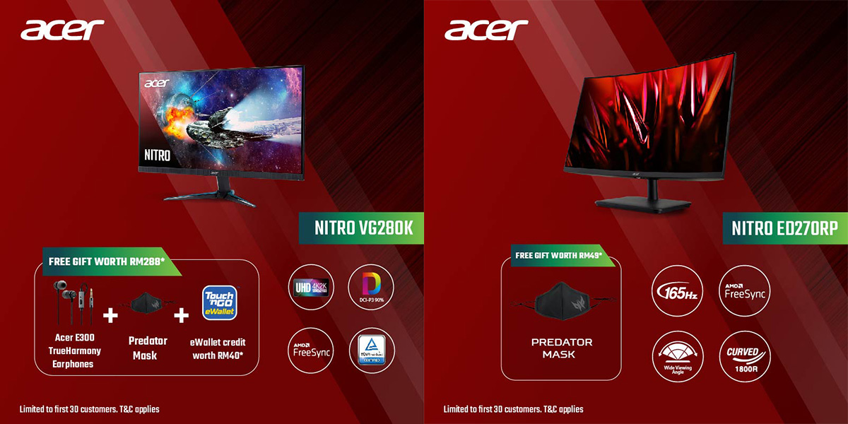 Acer Nitro VG280K ed270rp promo