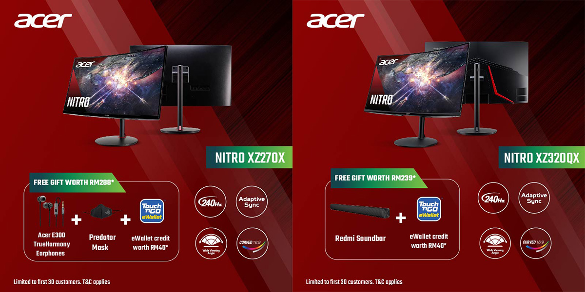 Acer Nitro XZ270X xz320qx promo