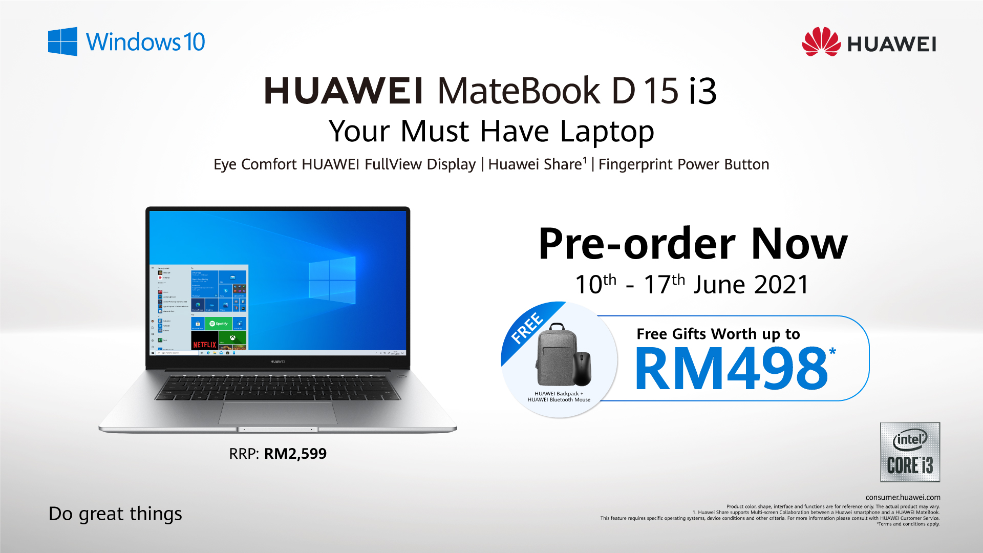 HUAWEI MateBook D15 i3 2021