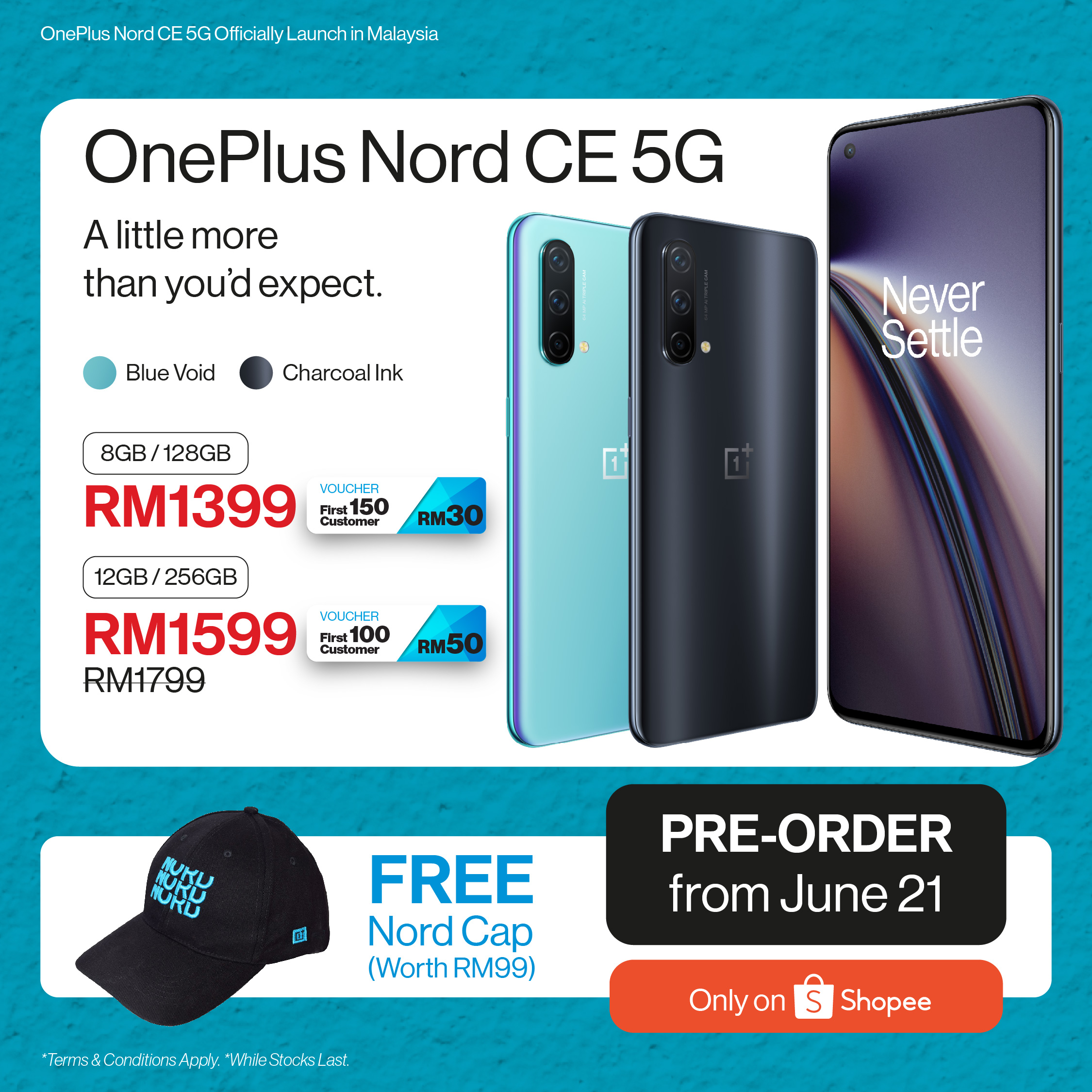 驍龍750G、6400萬三攝、30W閃充：OnePlus Nord CE 5G 正式在馬來西亞發布；售價從RM1399起！ 1