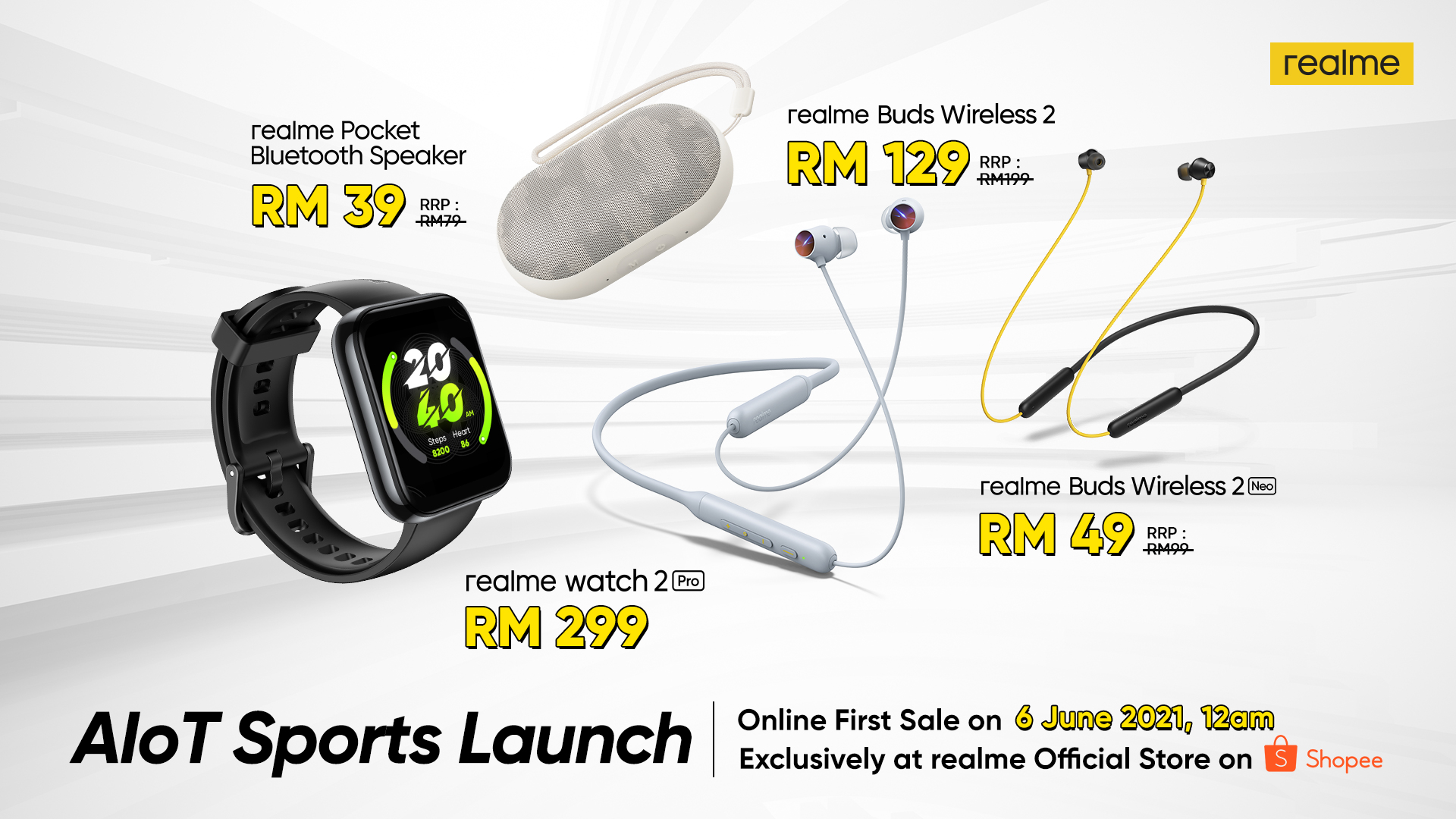 Visual realme AIoT Sports Launch 6.6 Shopee