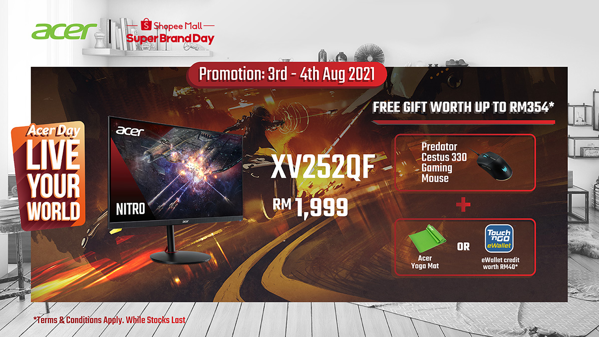Acer day Promotion Banner XV252QF