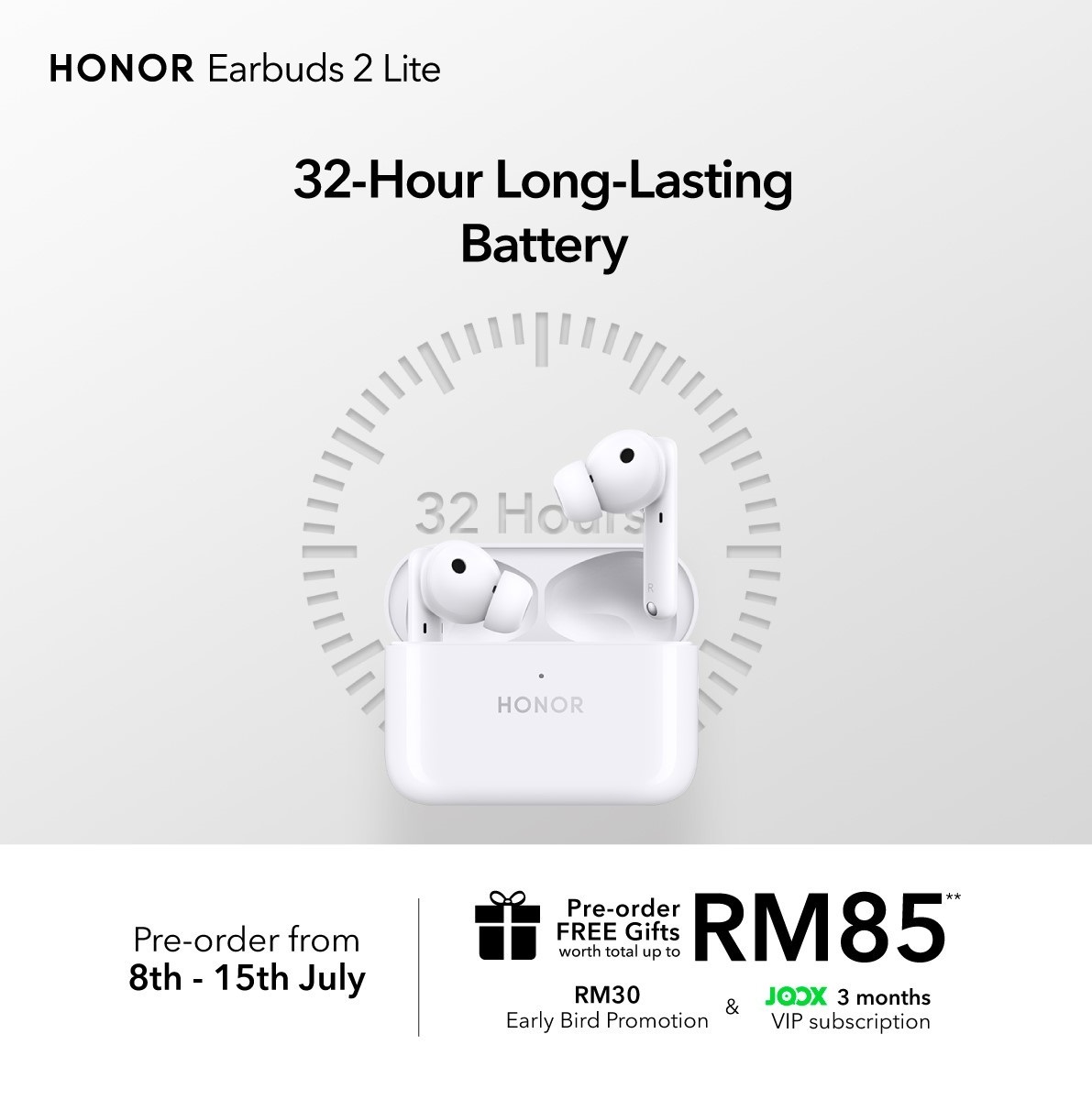 HONOR Earbuds 2 Lite 32 Hours Long Battery Life