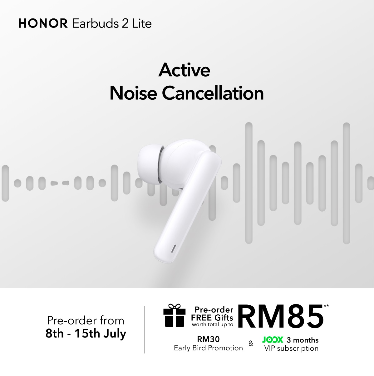 HONOR Earbuds 2 Lite Active Noise Cancellation