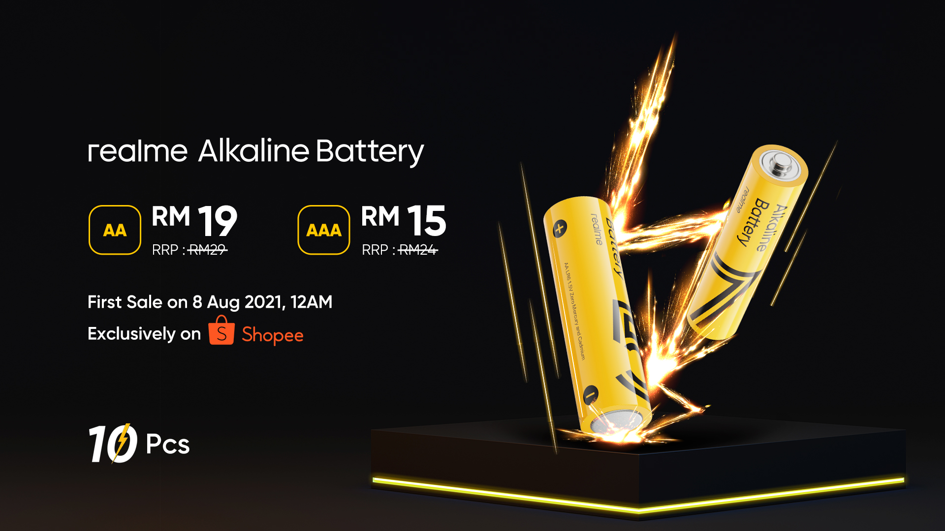 Visual realme Alkaline Battery First Sale on Shopee