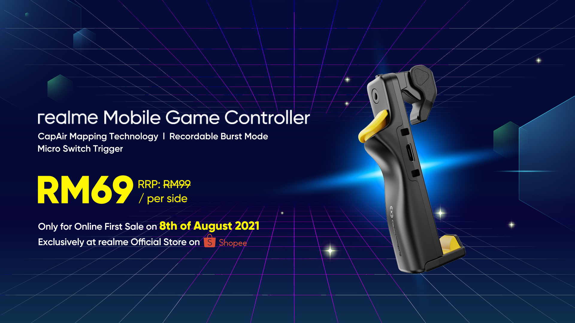 Visual realme Mobile Game Controller First Sale on Shopee