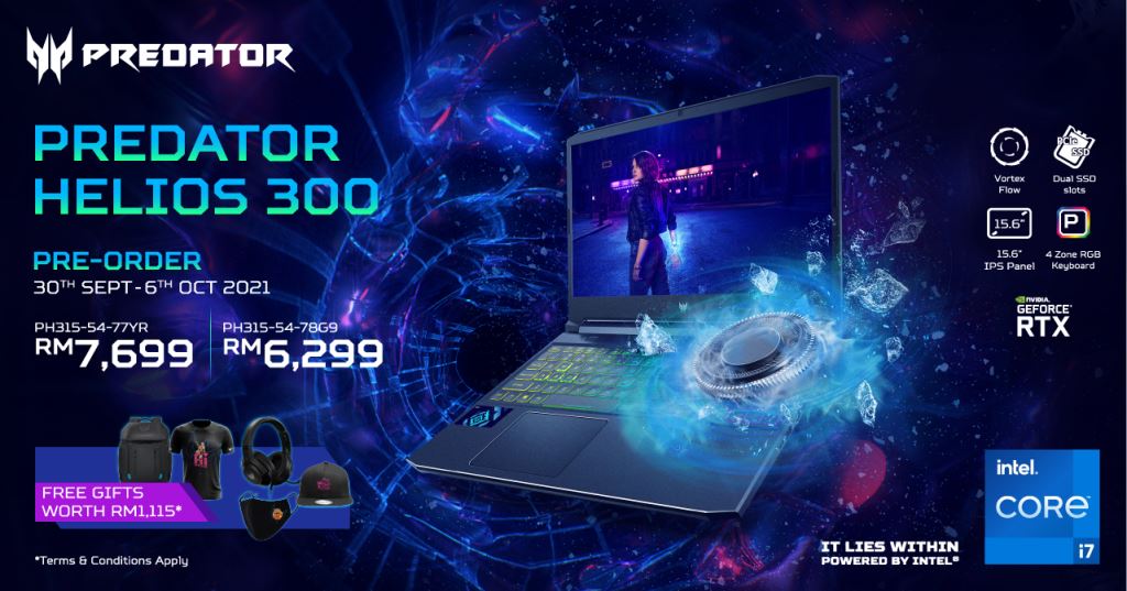 Predator Launch Helios 300 15 inch i7