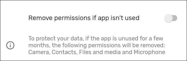 automatic permission remove apps android