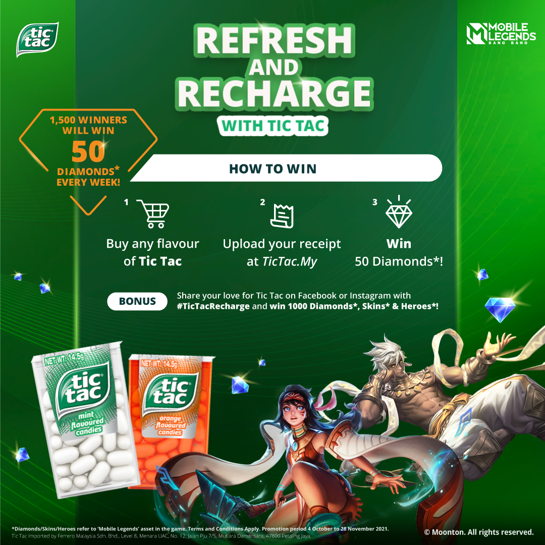 Refresh Recharge Campaign Tic Tac x Mobile Legends