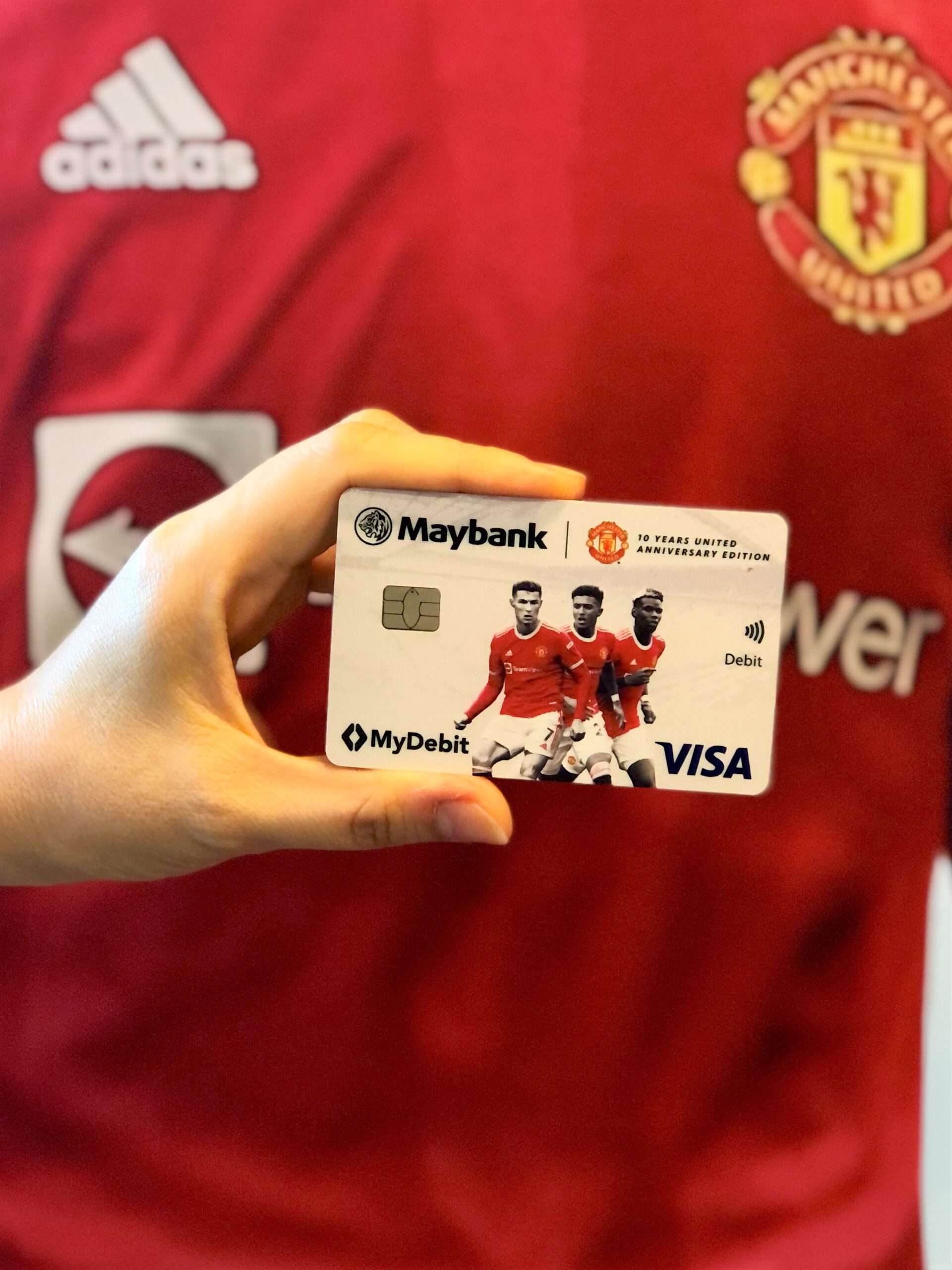 Debit Card Maybank Man Utd 10 Years United Anniversary Edition scaled