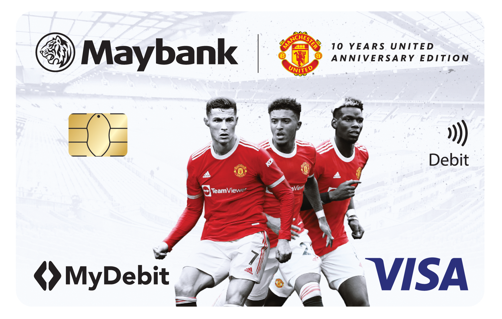 Debit Card Maybank Man Utd 10 Years United Anniversary Edition