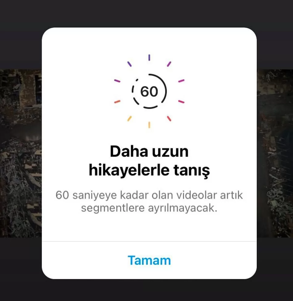 Instagram 60 saat