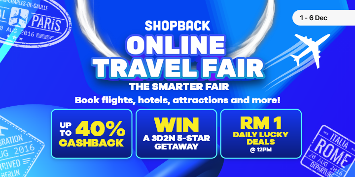 ShopBack Online Travel Fair Key Visual