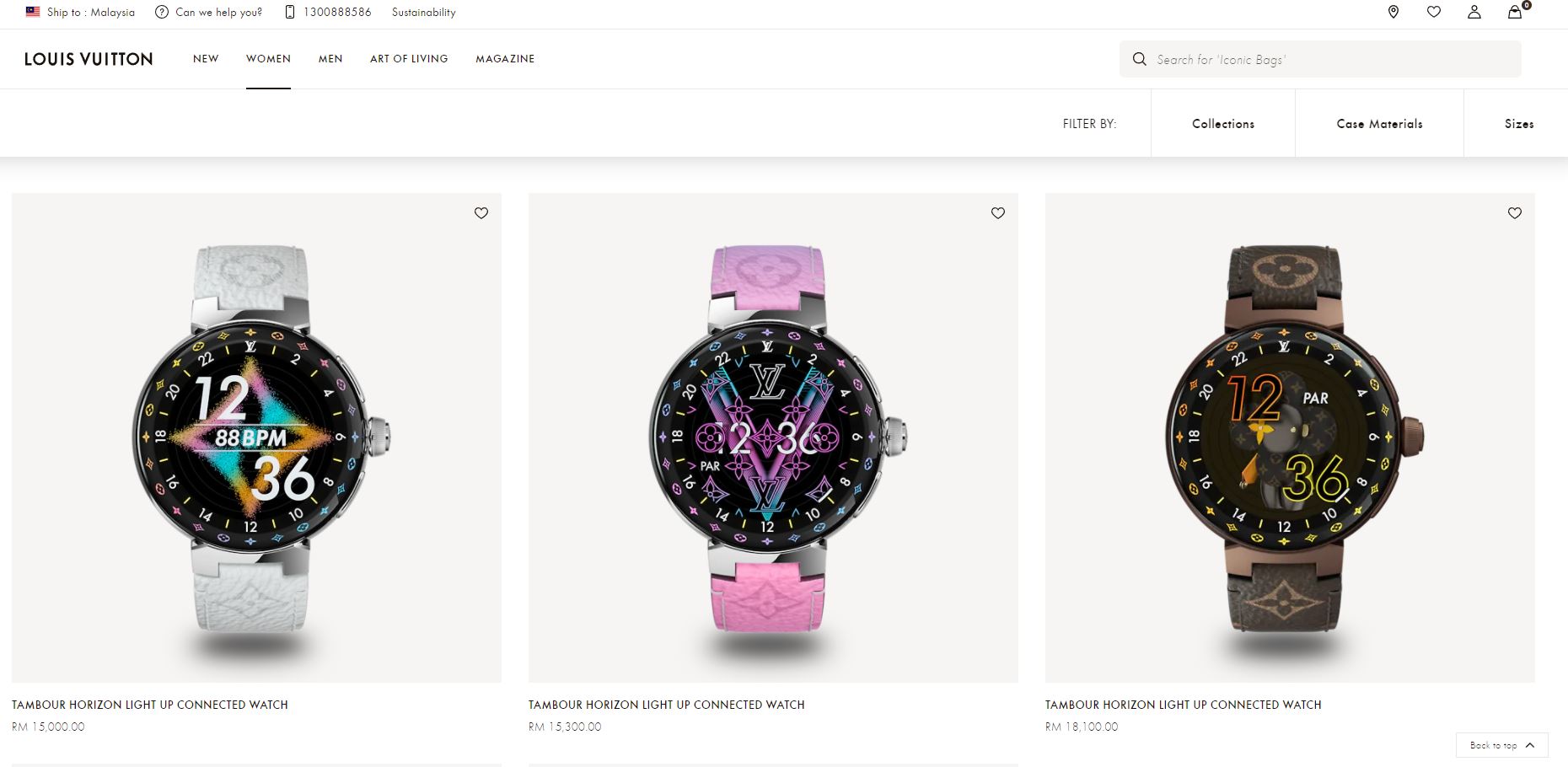 Louis Vuitton Tambour Horizon Light Up smart watches 01