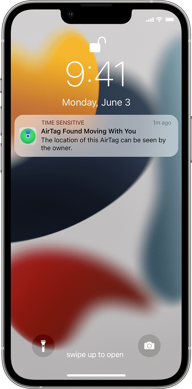 ios15 iphone13 pro airtag detected notification