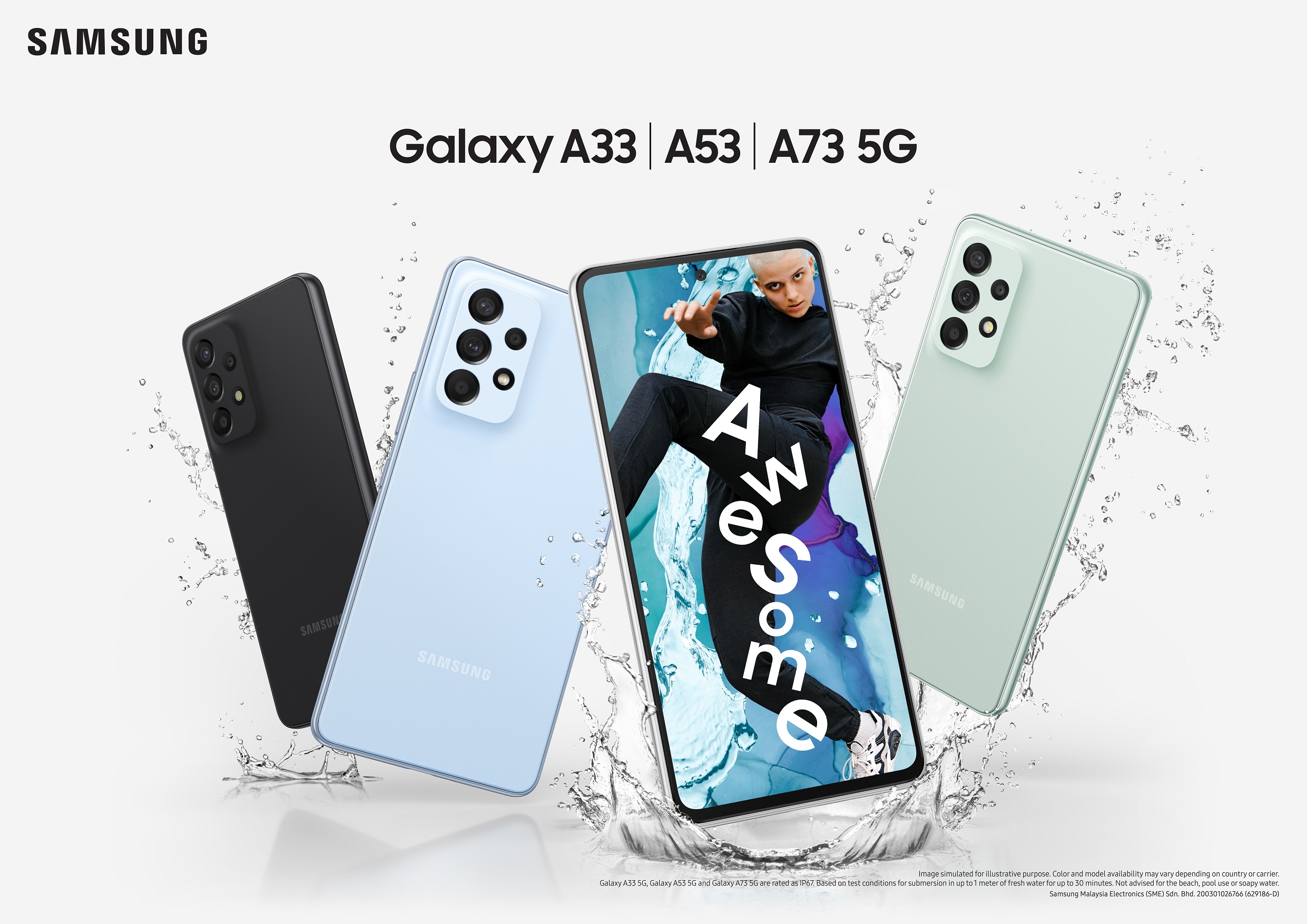 Galaxy A33 5G Galaxy A53 5G and Galaxy A73 5G KV