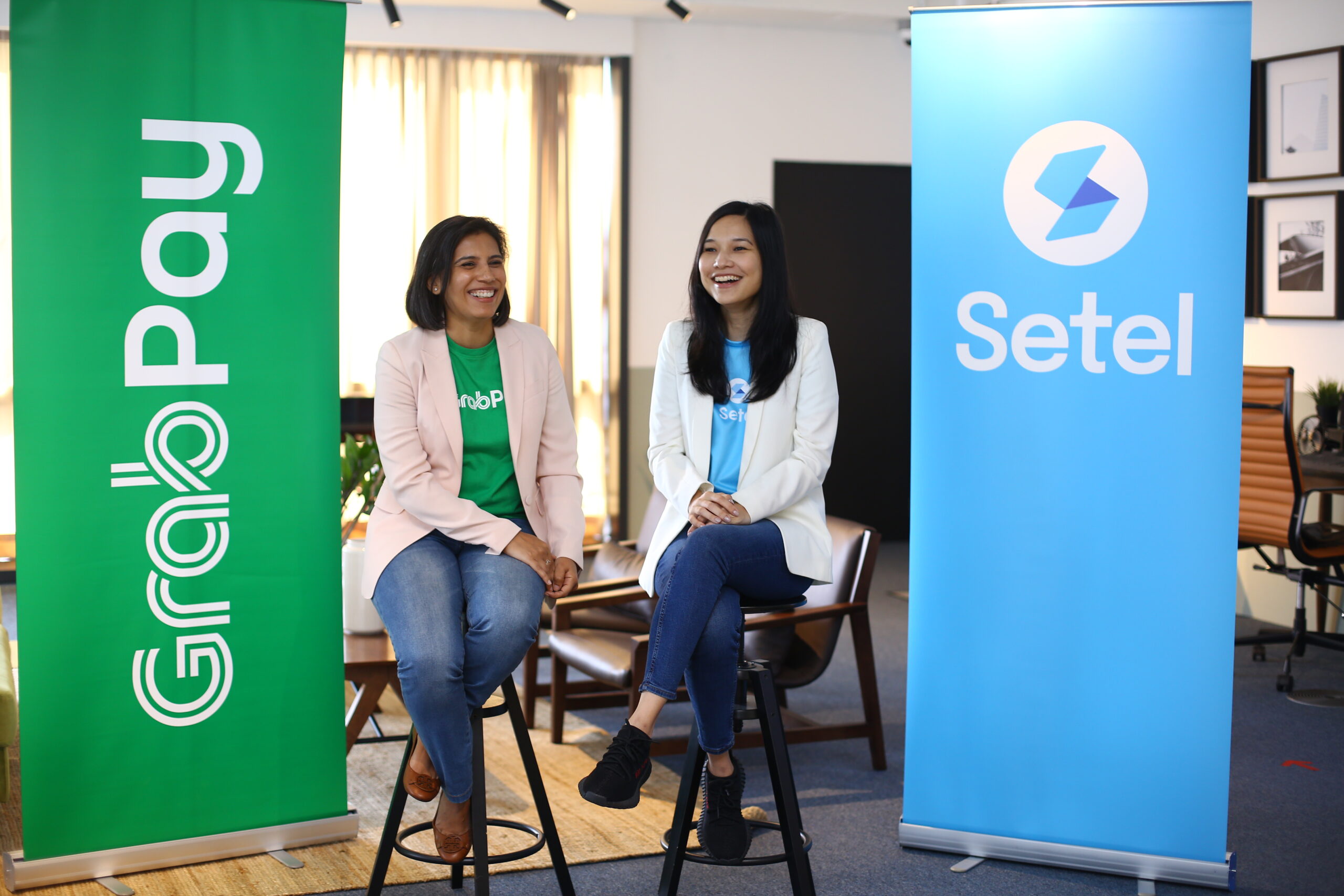Setel CEO Mazlin Erawati Ab Manan and Head of GrabPay Priyanka Madan scaled