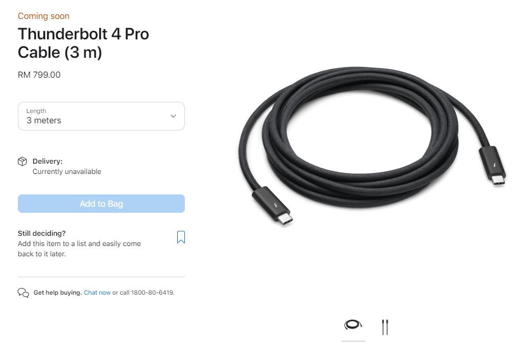 apple thunderbolt 4 pro cable 2