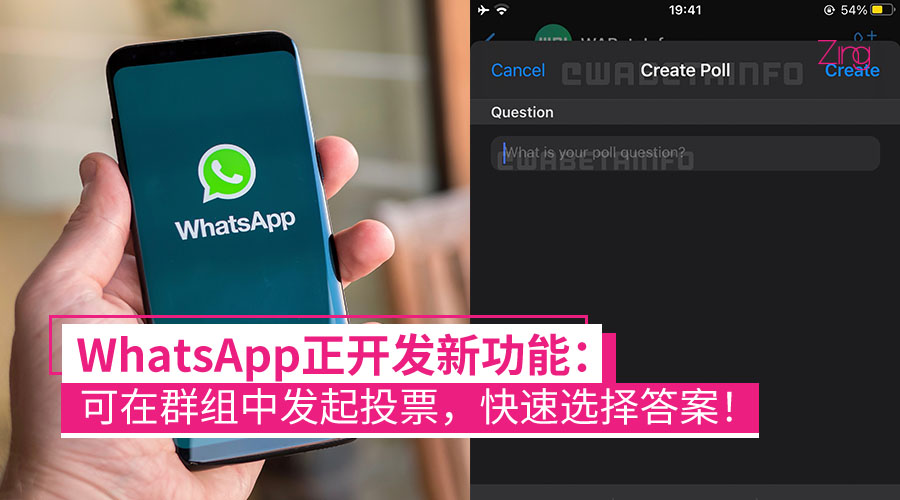whatsapp 投票功能