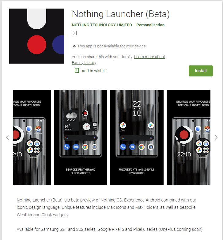 nothing launcher beta play store 1