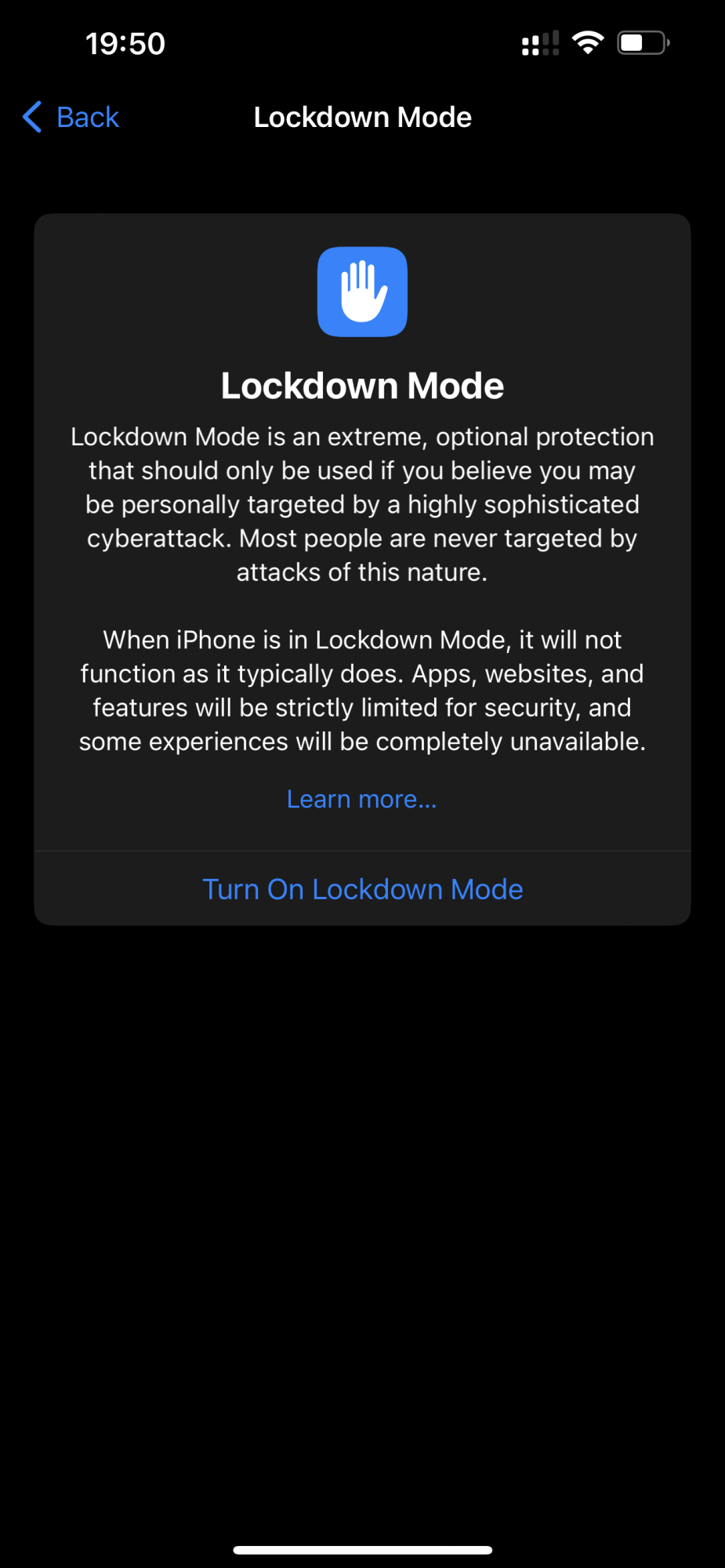 Apple Lockdown Mode 1