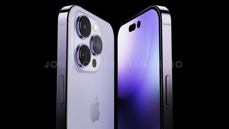 iPhone 14 Pro Purple Side by Sid