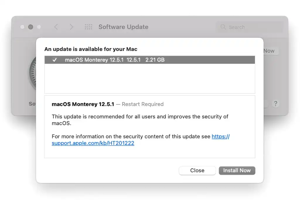 macOS 12.5.1 1