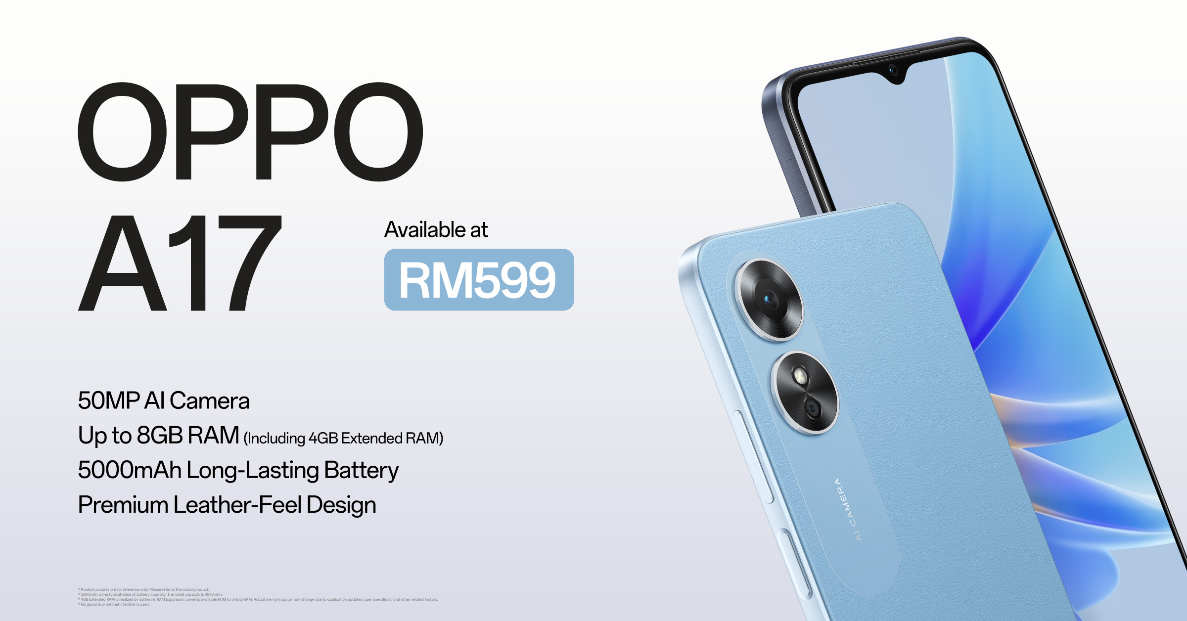 DirectD Retail & Wholesale Sdn. Bhd. - Online Store. OPPO A17 [4GB + 4GB  Extended RAM, 64GB ROM] 50MP AI Camera