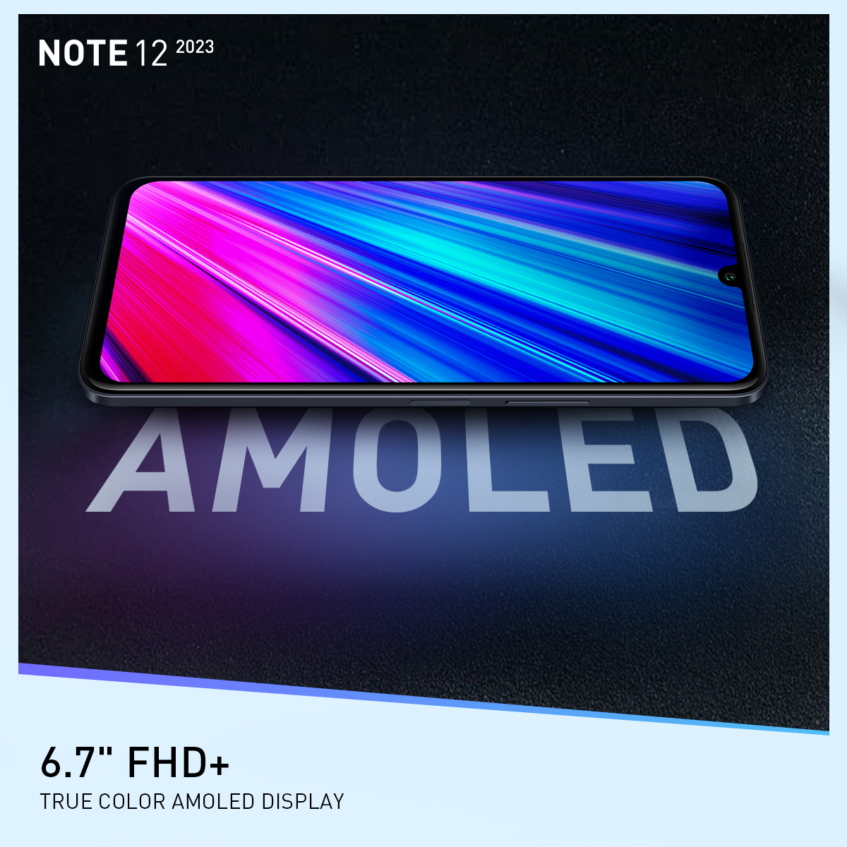 6.7inch FHD True Colour AMOLED Screen
