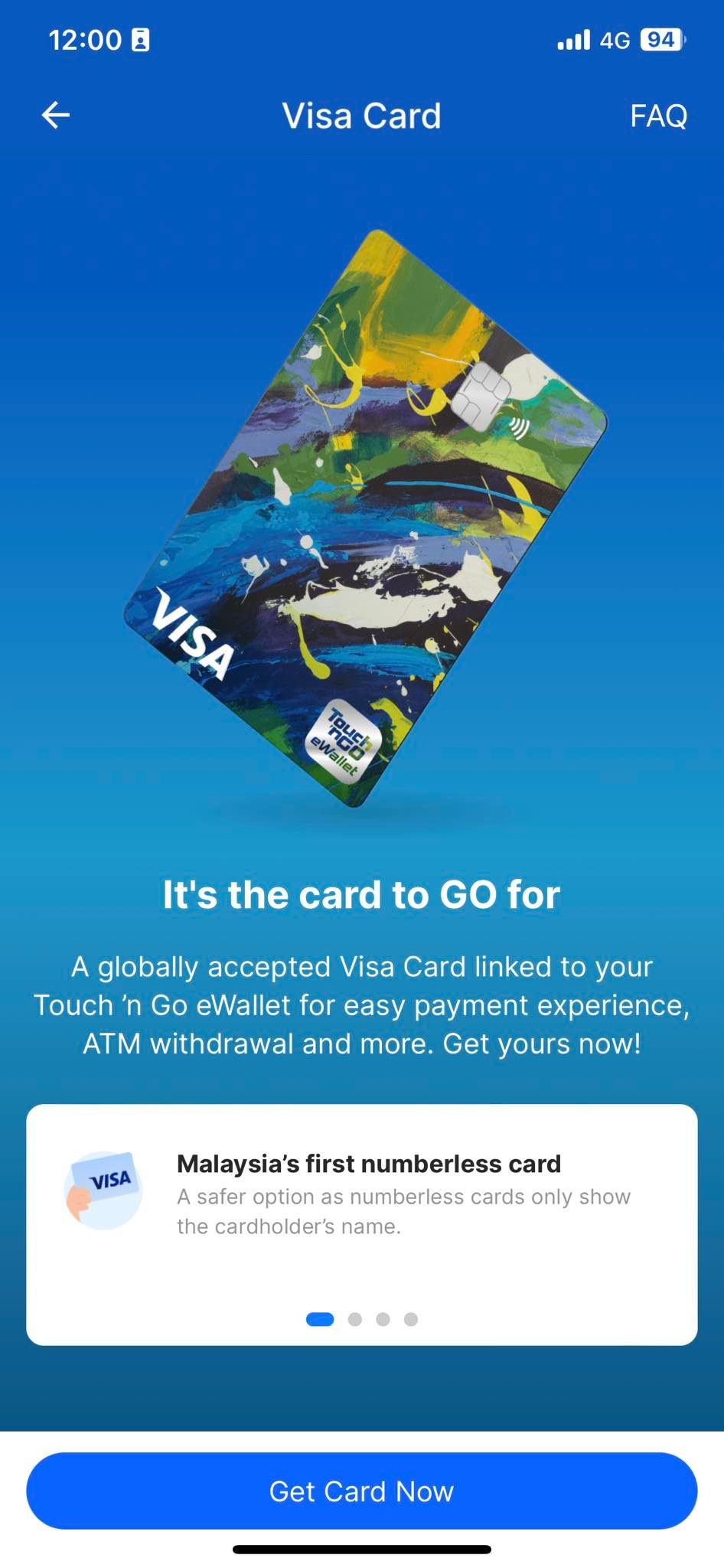 TnG eWallet Visa 卡