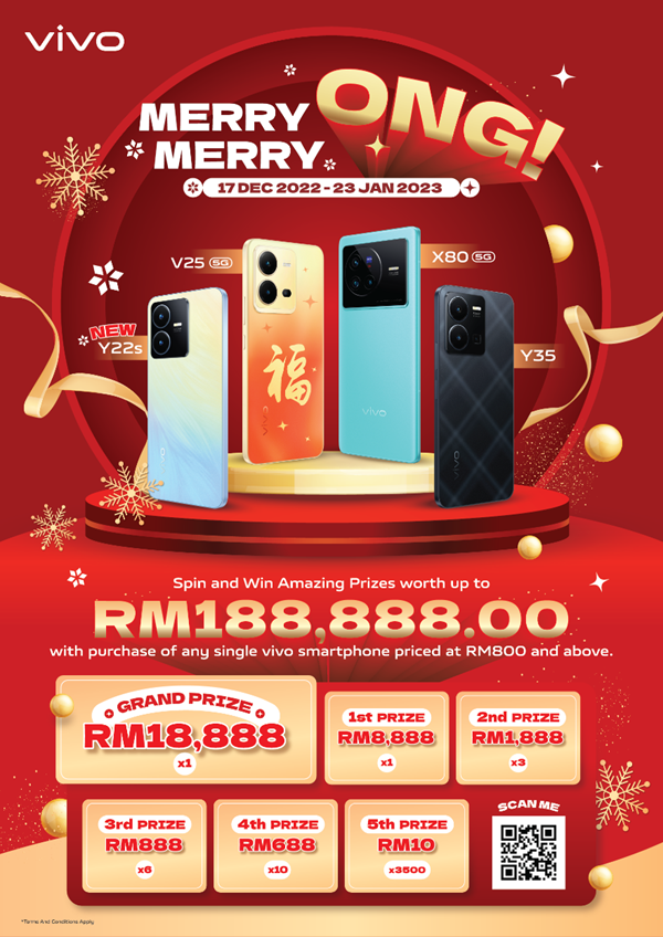 vivo举办“Merry Merry Ong”活动:购买一部vivo手机,有机会赢取价值高达RM188,888现金奖! 2 image 88