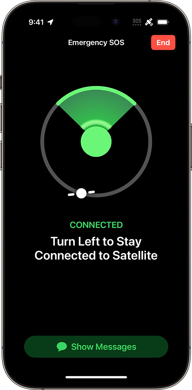 ios 16 iphone 14 pro emergency sos connected to satellite