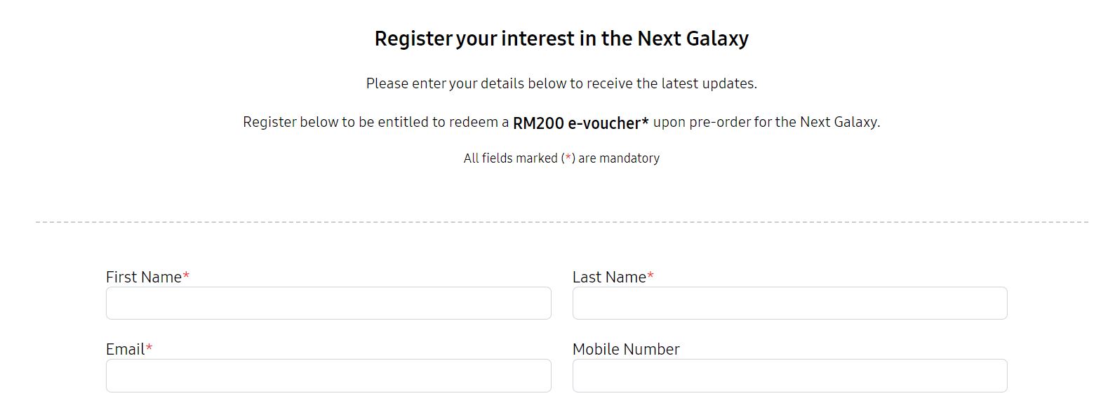 Galaxy Unpacked 2023 RM200 Registration of Interest 1