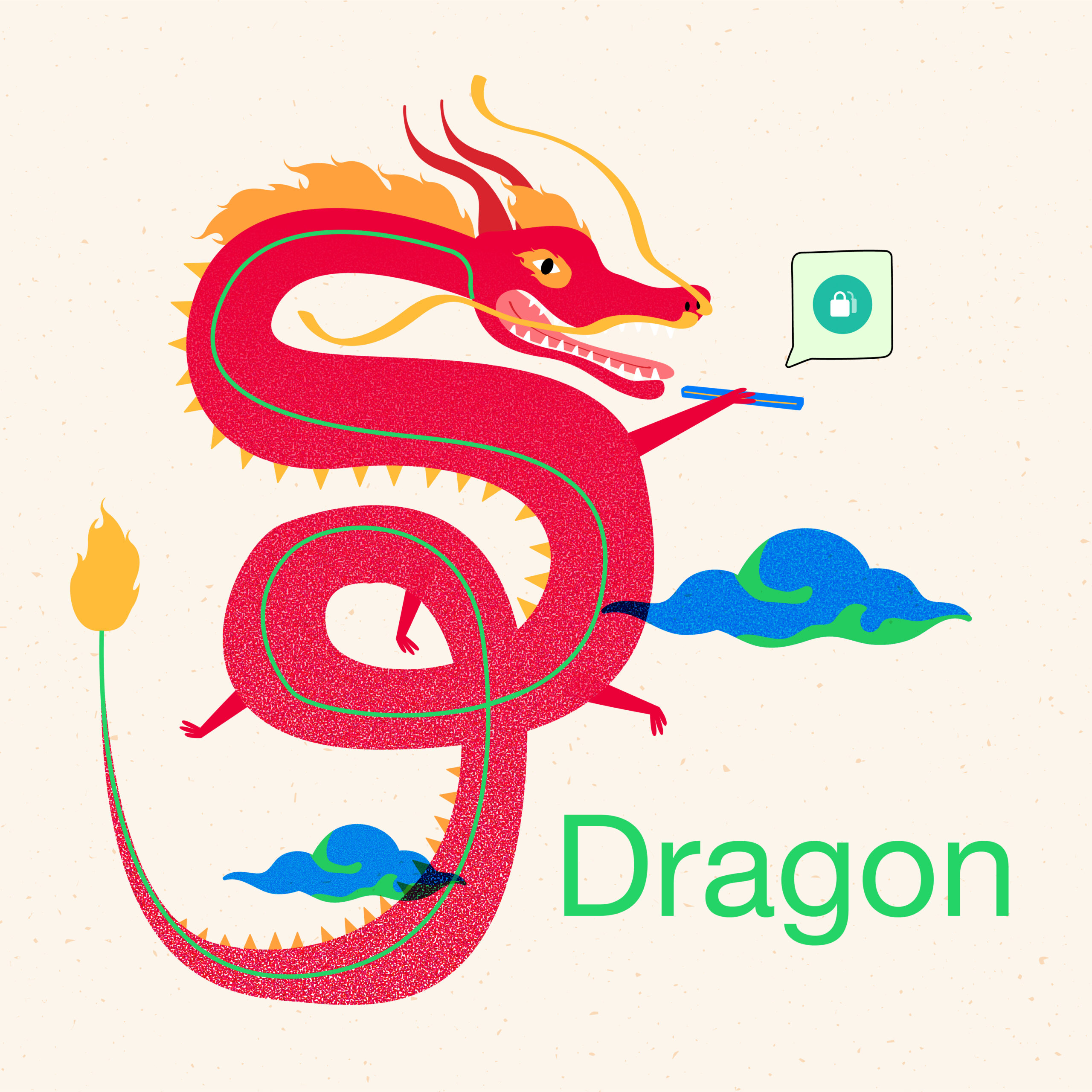 WA CNY illustrations dragon scaled
