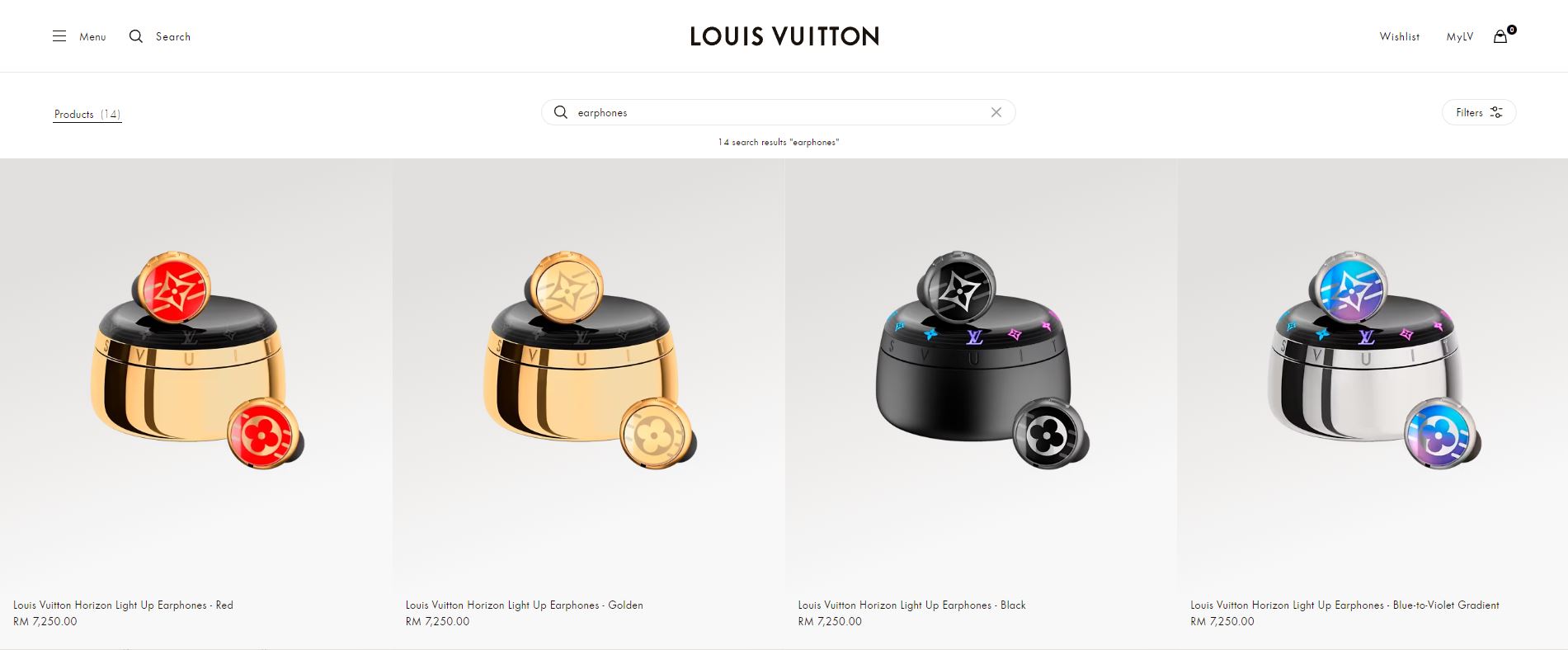Louis Vuitton Horizon Light Up Earphones - Golden