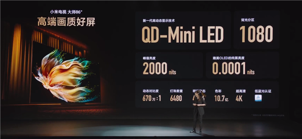 小米大师86寸Mini LED电视中国发布:2000nits峰值亮度、144Hz超高刷,售约RM10320! 5 S82b01df8 8d6f 47c7 bddc b44cfd6a990a