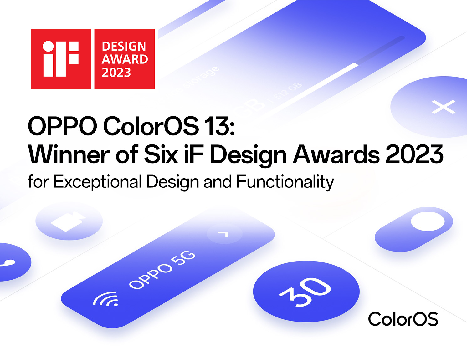 07 OPPO ColorOS 13 Winner of Six iF Design Awards 2023