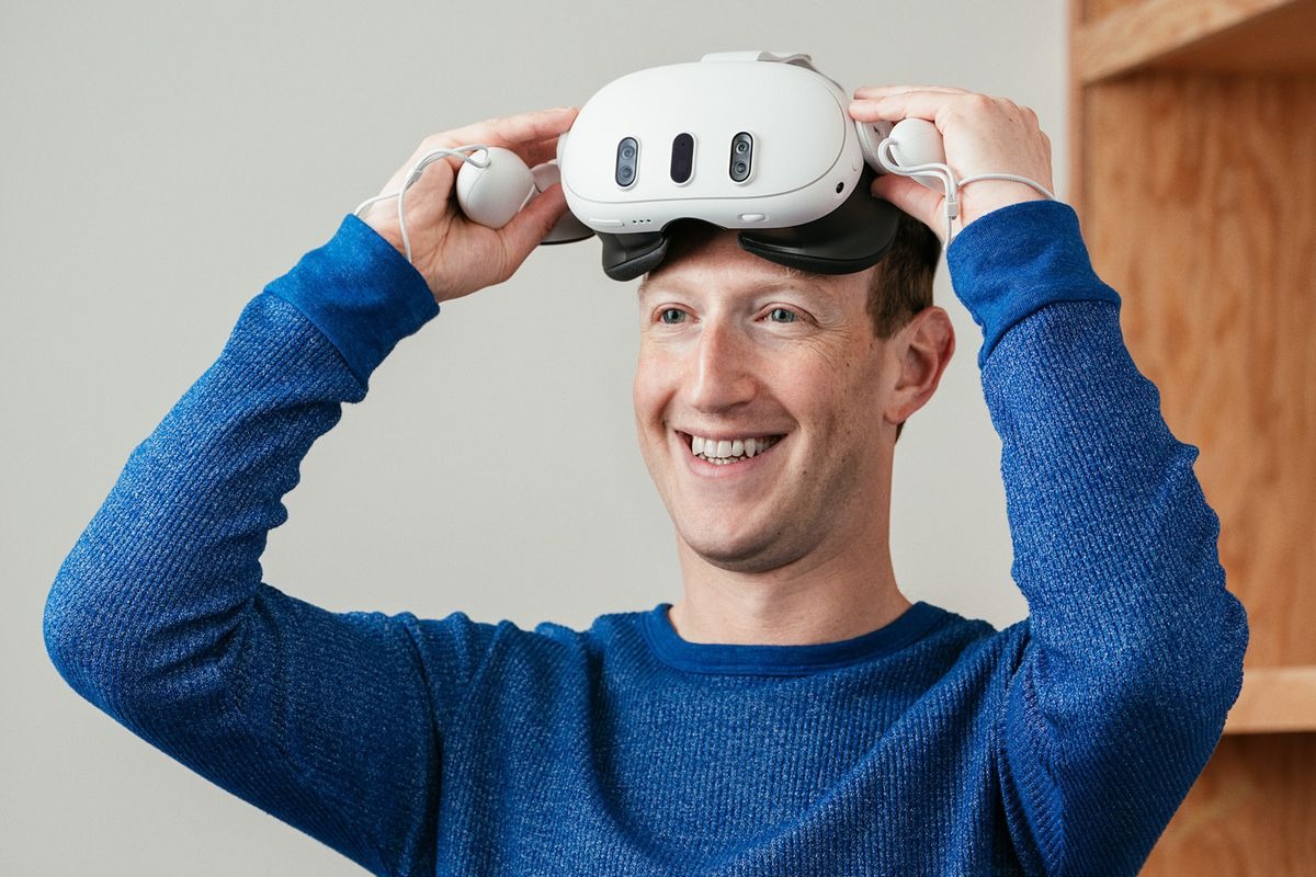 Mark Zuckerberg wearing Quest 3