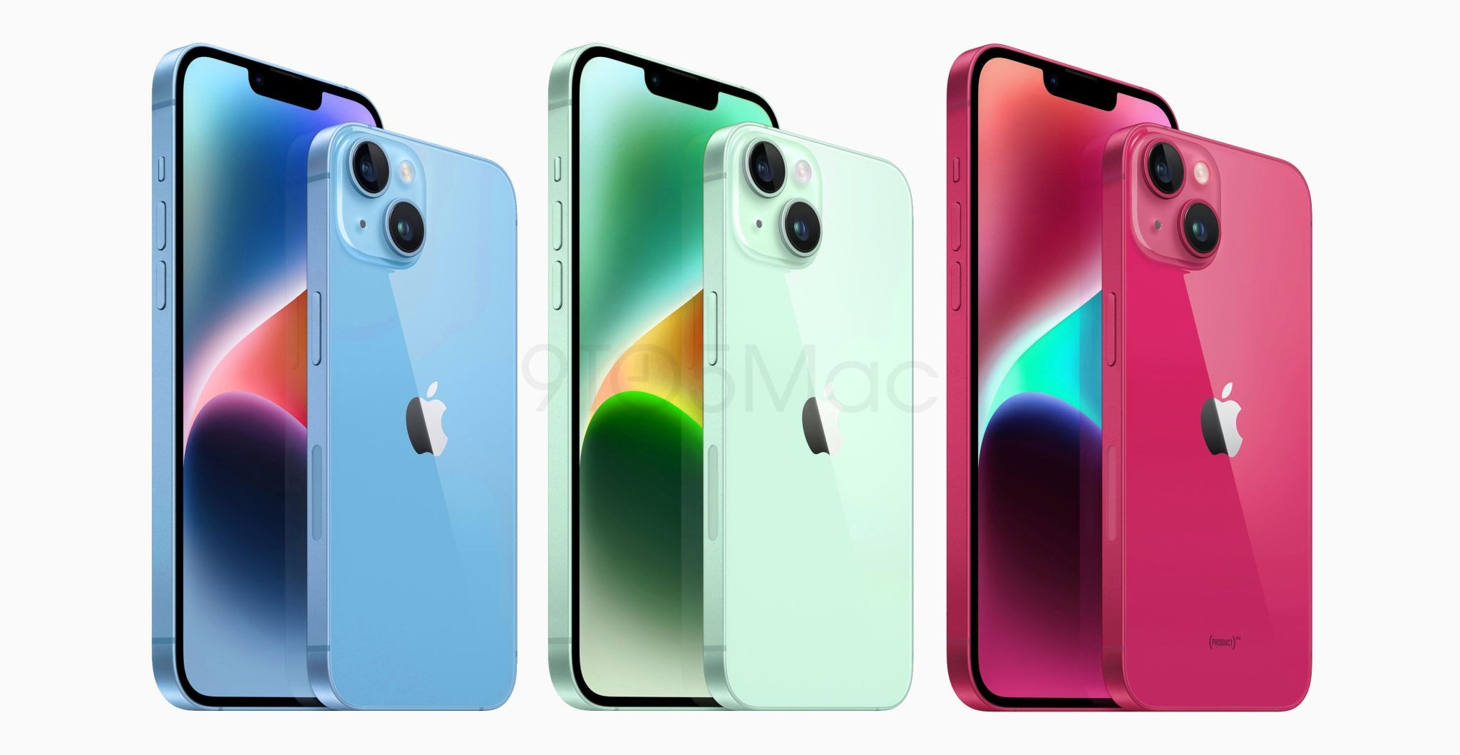 iPhone 15系列青绿色曝光:采用磨砂玻璃材质,或涨100-200美元! 3 iPhone 15 Mockup all colors 2
