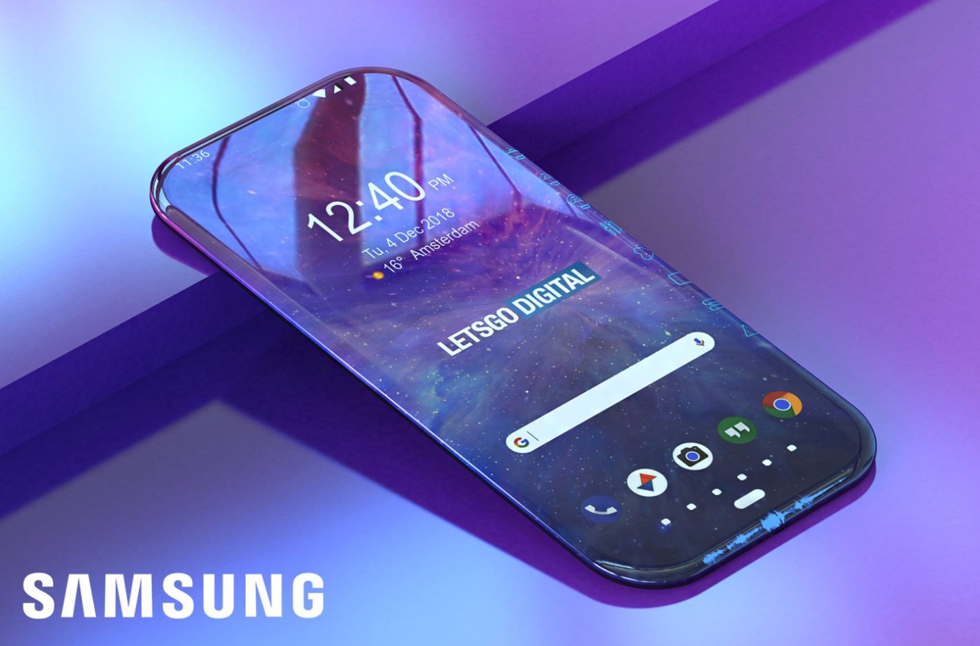 Samsung fully bezel less smartph
