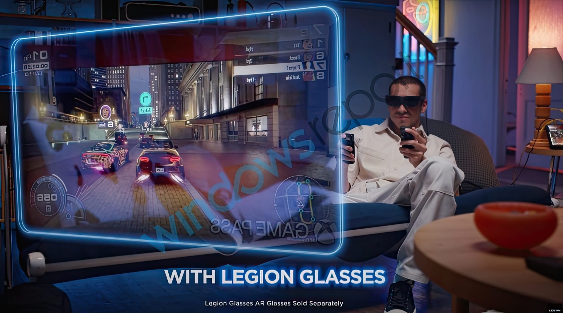 With Legion glasses