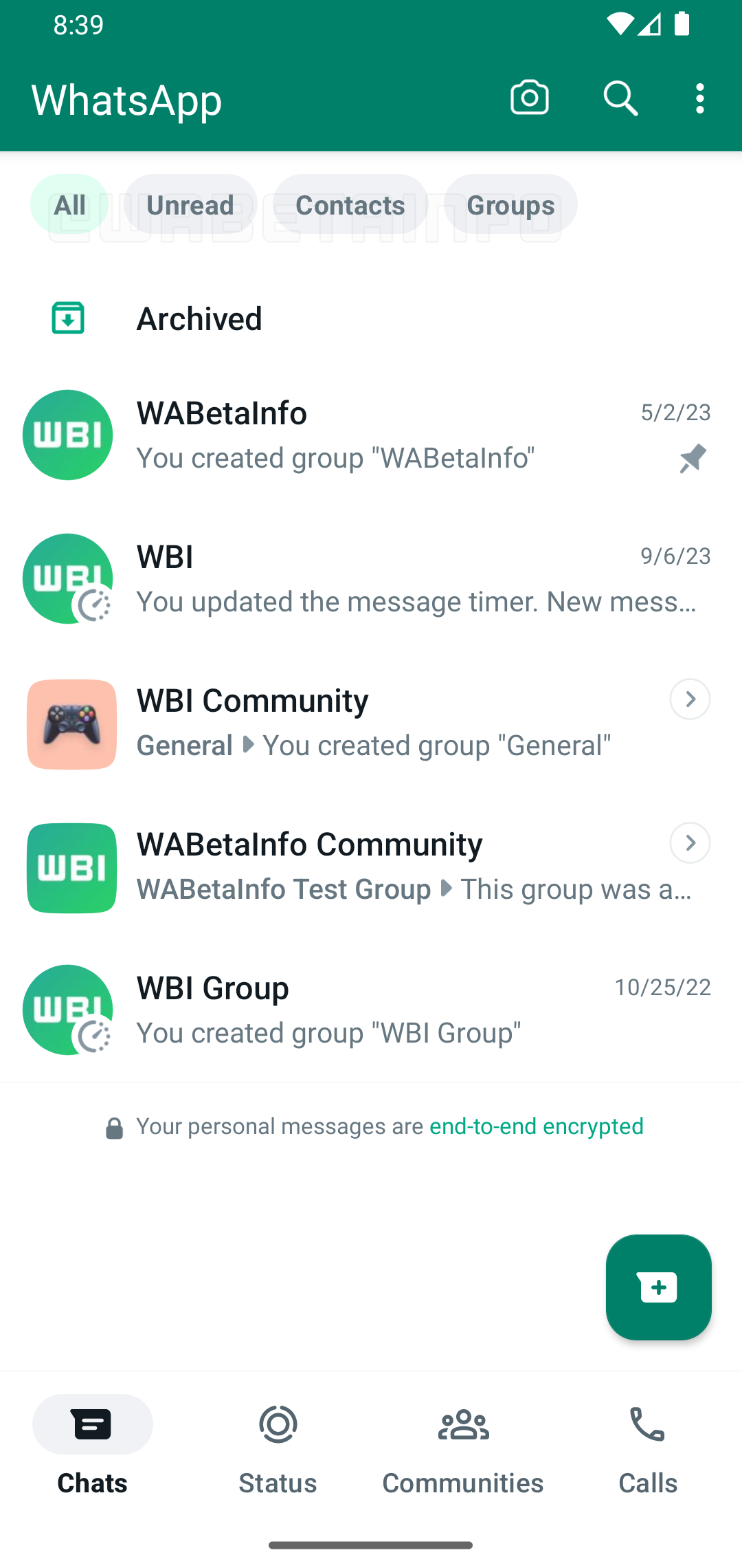 WA CHAT FILTER FEATURE WITH GROUPS FILTER ANDROID