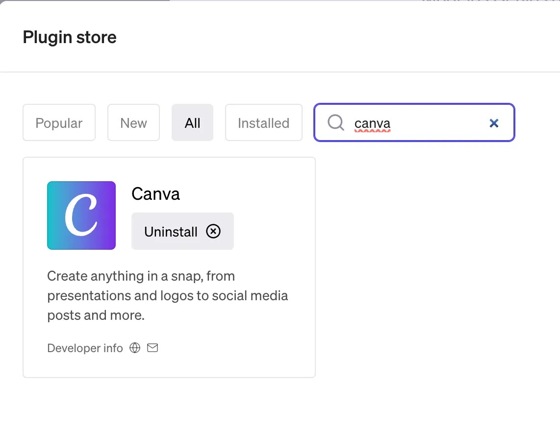 canva plugin store