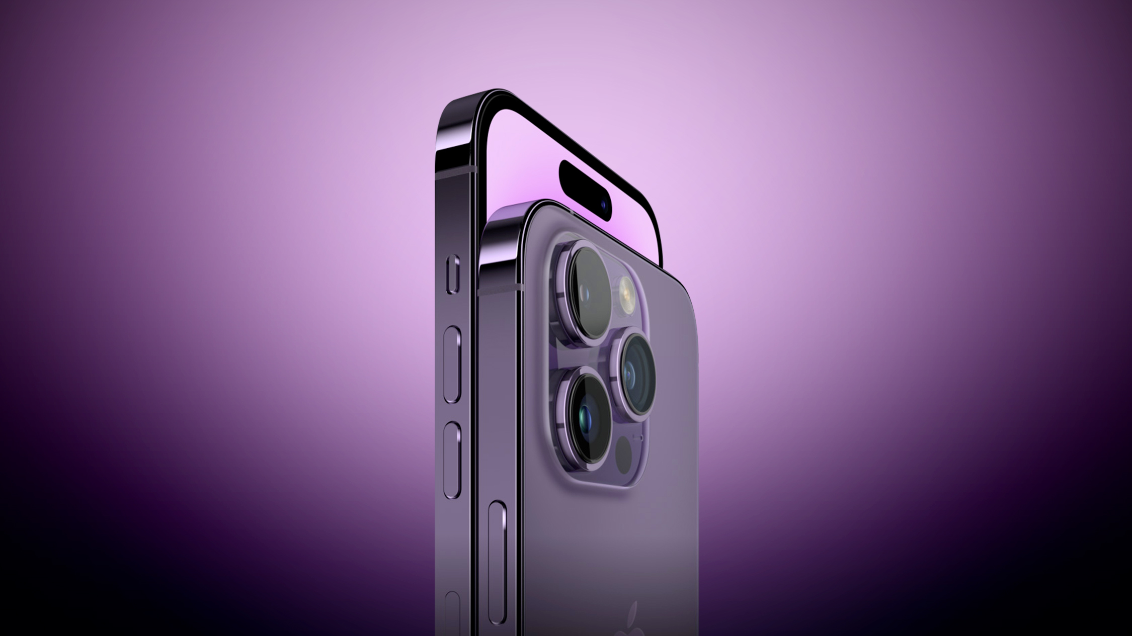 iPhone 14 Pro Purple Side Perspective Feature Purple
