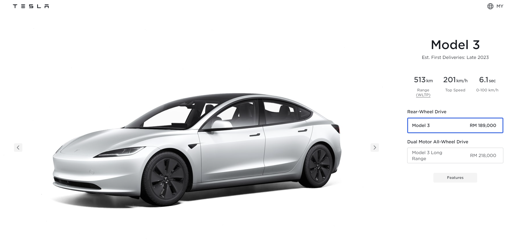 Tesla Model 3 大马亮相