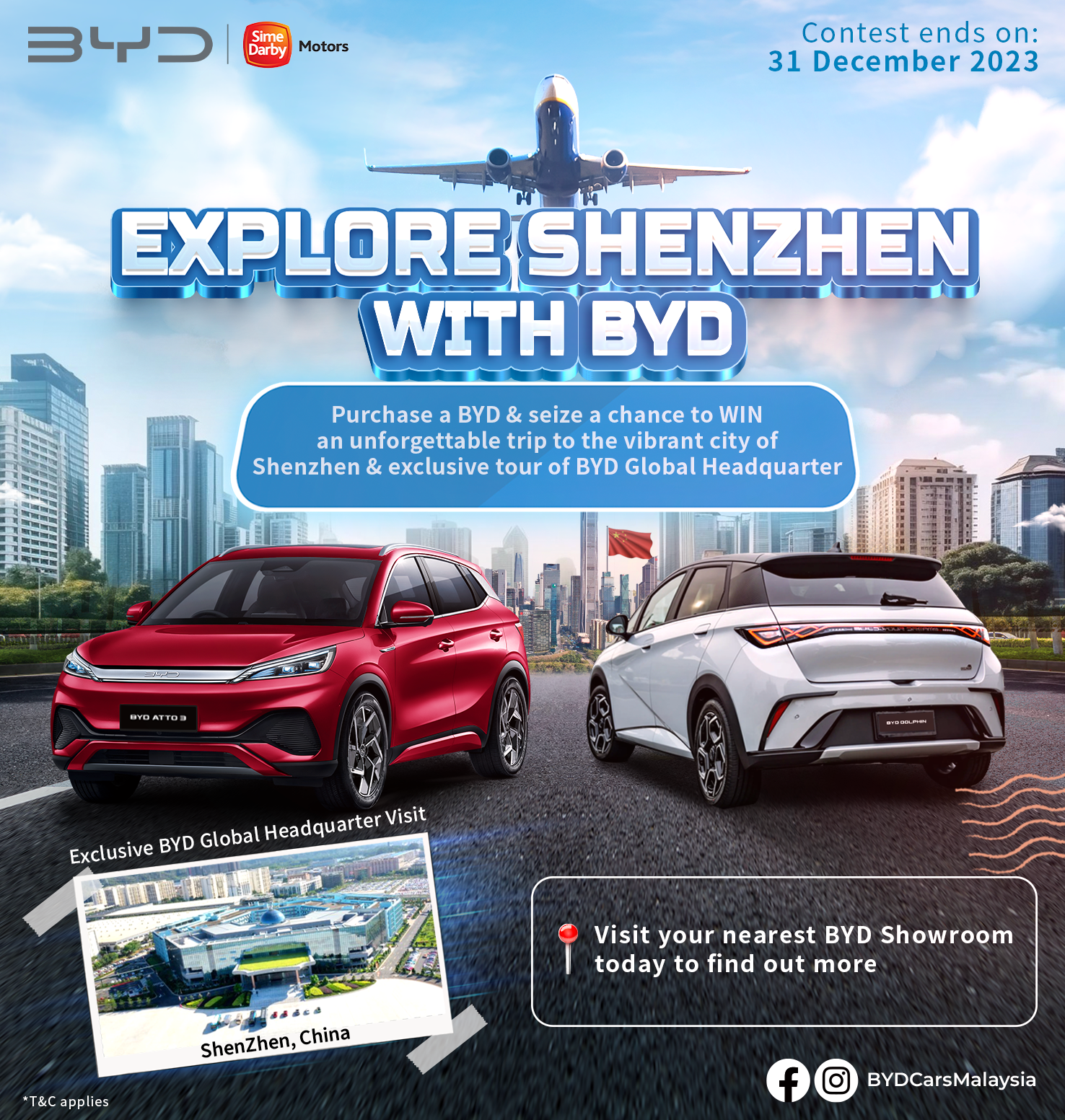 买比亚迪电车 有机会出国玩！BYD与Sime Darby Motors特别活动：赢家可前往深圳+比亚迪总部参观，12月31日截止！ 
