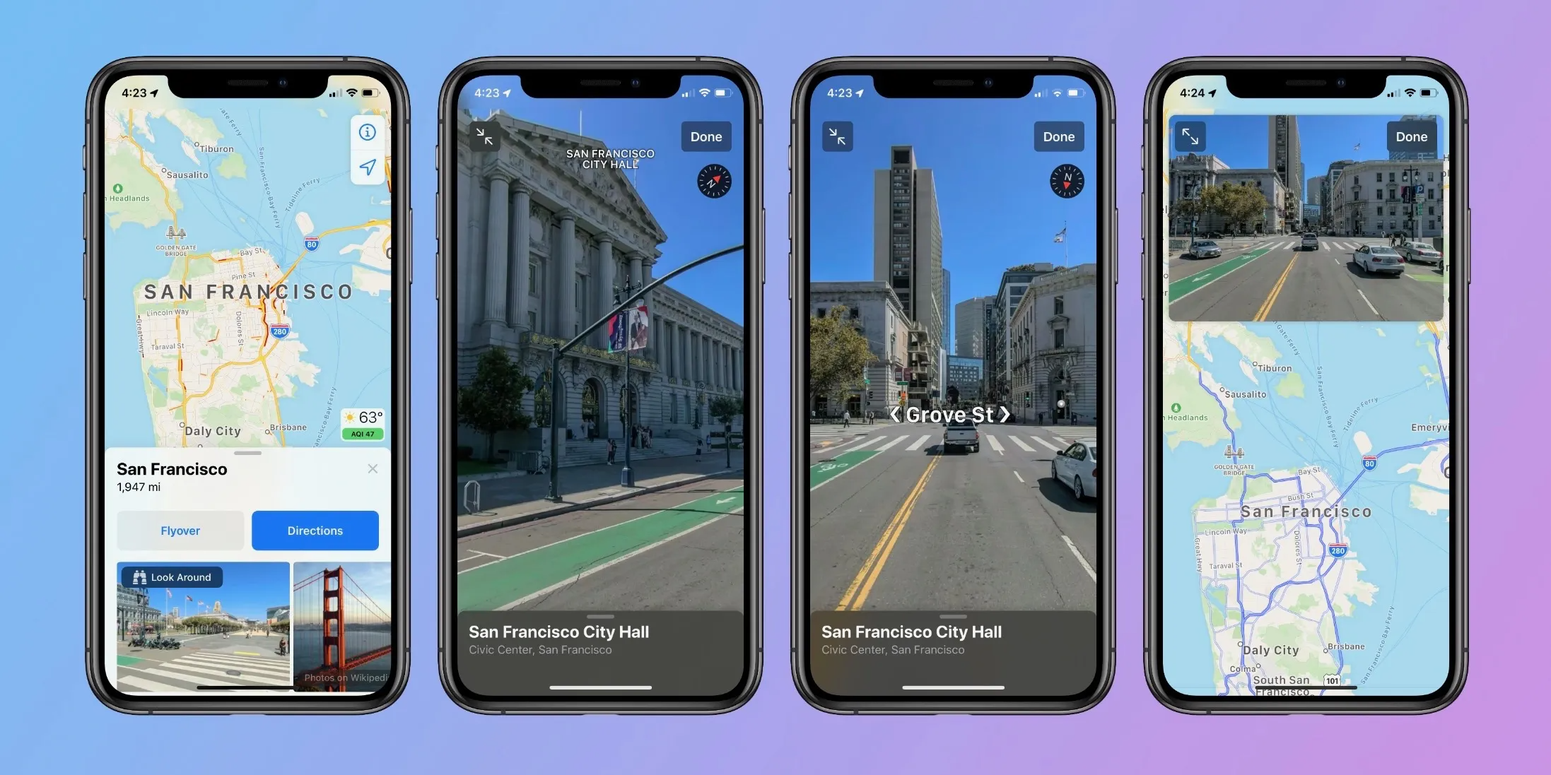 how to use look around street view apple maps