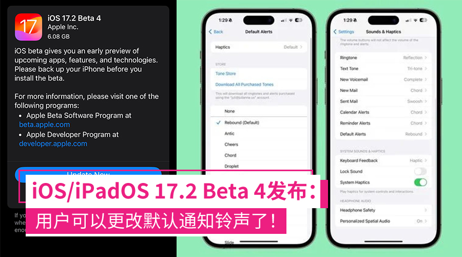 iOS/iPadOS 17.2 Beta 4发布